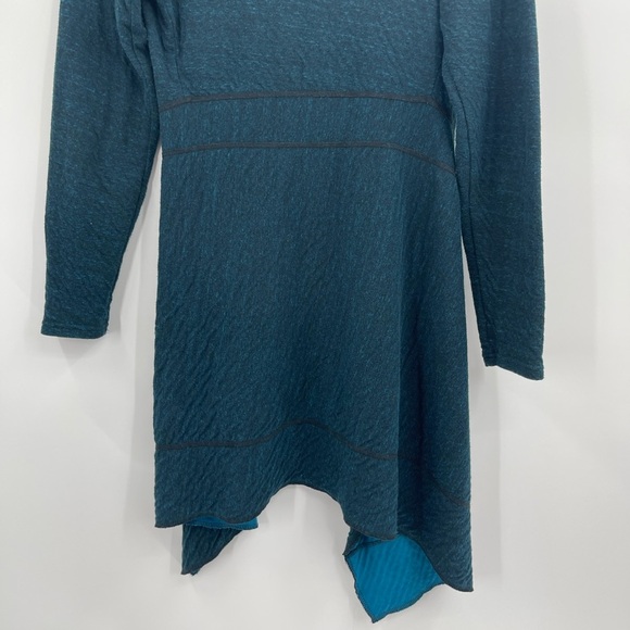 Cut Loose Green Y2k Boho Wrap Around Inset Jacket Deep Sea Cardigan Size Small - Picture 10 of 10